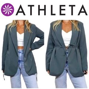 Athleta ✨ Endless Primatwill Blazer Commute Work Leisure Green Size 14